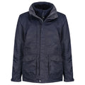 Grey Blue - Side - Regatta Professional Mens Hooded Padded Jacket