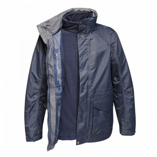 Grey Blue - Front - Regatta Professional Mens Hooded Padded Jacket