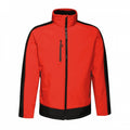 Orient Red-Jet Black - Front - Regatta Mens Contrast 3 Layer Softshell Full Zip Jacket