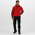 Orient Red-Jet Black - Lifestyle - Regatta Mens Contrast 3 Layer Softshell Full Zip Jacket