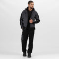 Slate Grey-Signal Black - Side - Regatta Mens Contrast 3 Layer Softshell Full Zip Jacket