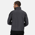 Slate Grey-Signal Black - Lifestyle - Regatta Mens Contrast 3 Layer Softshell Full Zip Jacket