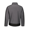 Slate Grey-Signal Black - Pack Shot - Regatta Mens Contrast 3 Layer Softshell Full Zip Jacket