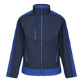Navy-New Royal Blue - Front - Regatta Mens Contrast 3 Layer Softshell Full Zip Jacket
