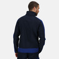 Navy-New Royal Blue - Side - Regatta Mens Contrast 3 Layer Softshell Full Zip Jacket
