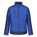 Light Blue-Black Blue - Front - Regatta Mens Contrast 3 Layer Softshell Full Zip Jacket