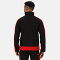 Jet Black-Orient Red - Lifestyle - Regatta Professional Mens Contrast 3 Layer Soft Shell Jacket