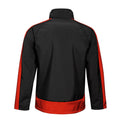 Jet Black-Orient Red - Pack Shot - Regatta Professional Mens Contrast 3 Layer Soft Shell Jacket