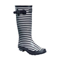 Navy-White - Front - Regatta Womens-Ladies Ly Fairweather II Tall Durable Wellington Boots
