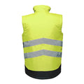Yellow-Navy - Side - Regatta Professional Mens Hi Vis Pro Body Warmer