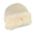Light Vanilla - Front - Regatta Womens-Ladies Luz Faux Fur Trim Cotton Jersey Winter Beanie Hat