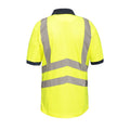 Yellow-Navy - Back - Regatta Professional Mens Hi-Vis Reflective Polo Shirt