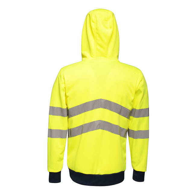 Yellow-Grey - Back - Regatta Professional Mens Hi-Vis Reflective Bomber Jacket