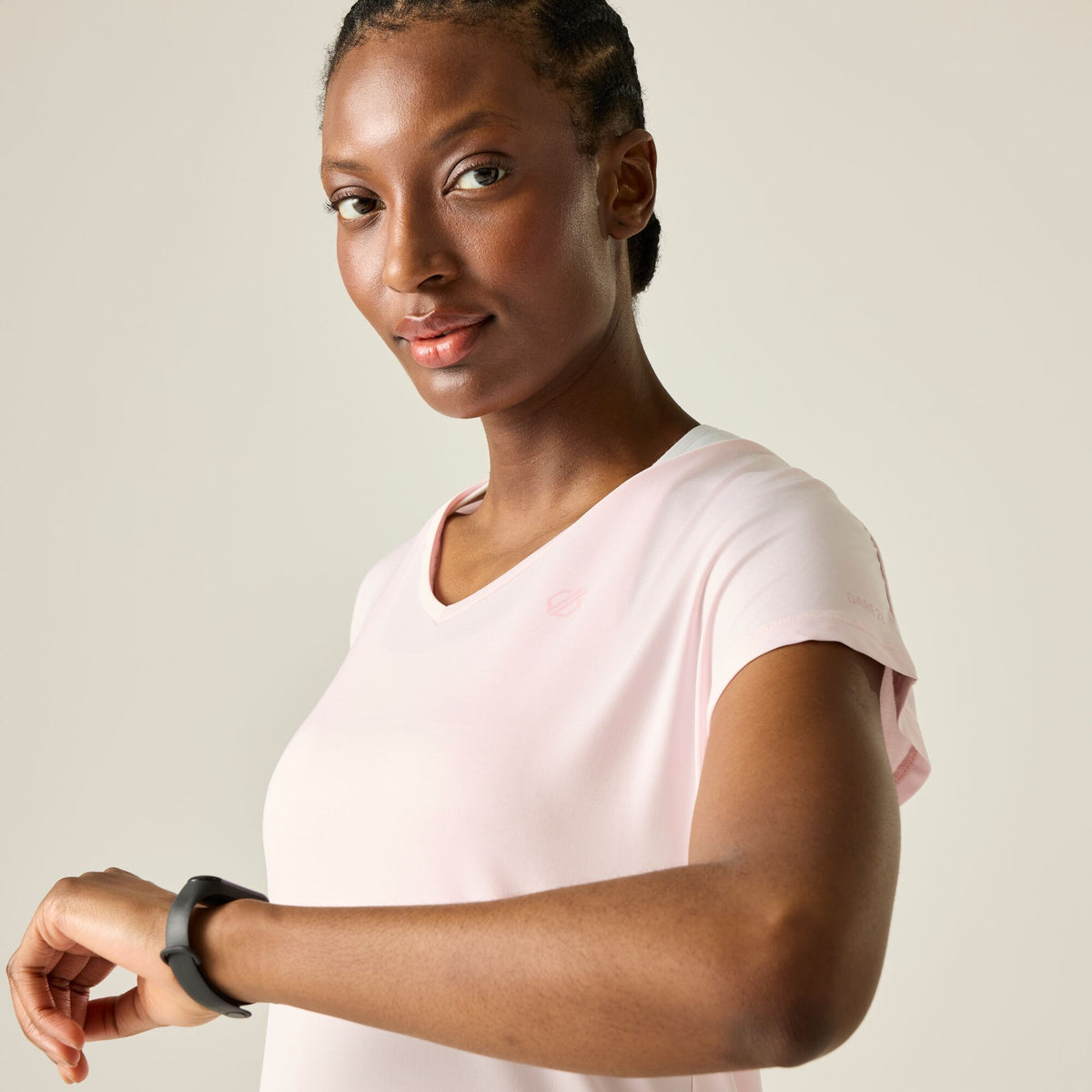 Pink Haze - Close up - Dare 2B Womens-Ladies Vigilant Active T-Shirt