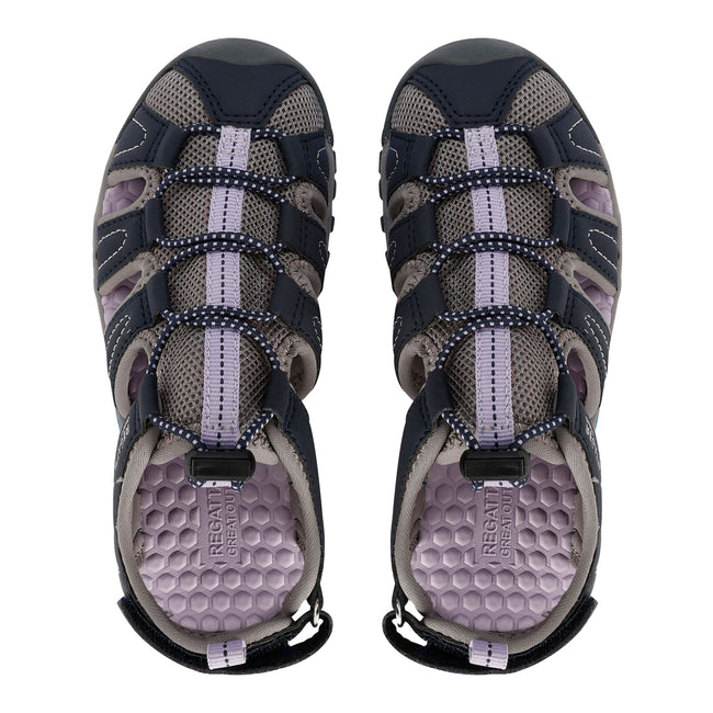 Navy-Lilac Frost - Lifestyle - Regatta Childrens-Kids Westshore Sandals