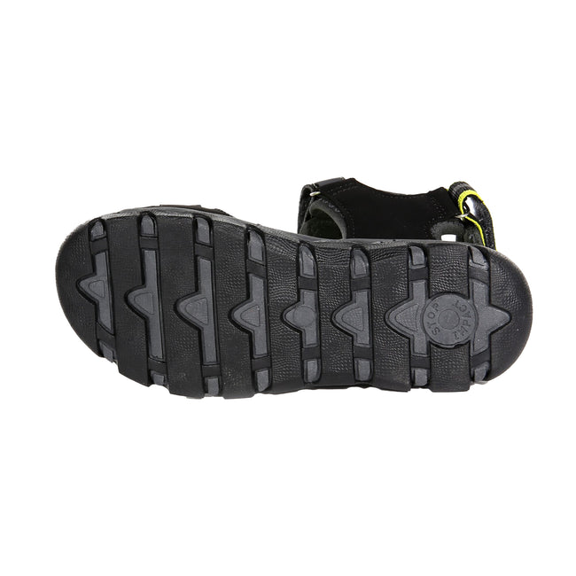 Briar Grey-Lime Punch - Close up - Regatta Childrens-Kids Kota Drift Sandals