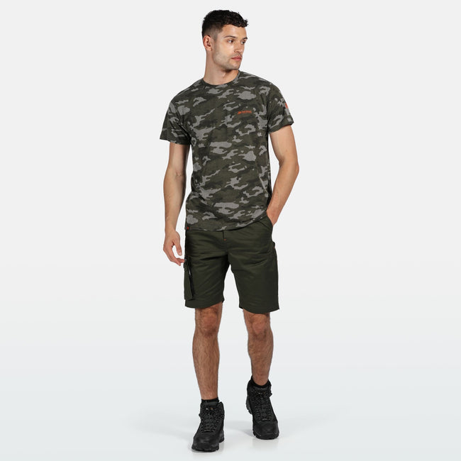 Dark Khaki - Side - Regatta Mens Dense Marl T-Shirt