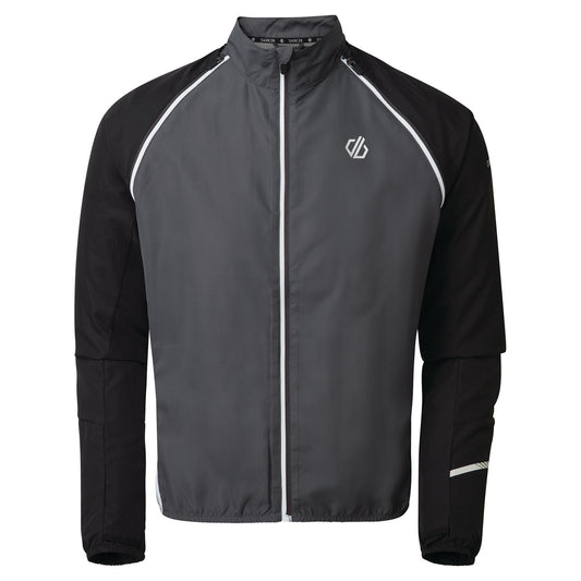 Black-Ebony - Front - Dare 2B Mens Oxidate Windshell Jacket