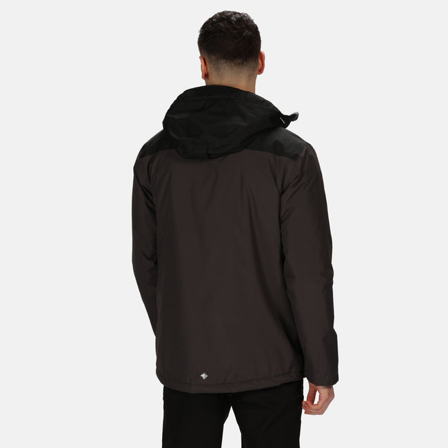 Ash-Black - Close up - Regatta Mens Thornridge II Insulated Jacket