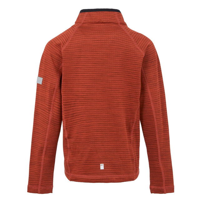 Red Ochre-Black - Back - Regatta Childrens-Kids Berley Half Zip Long Sleeved Top