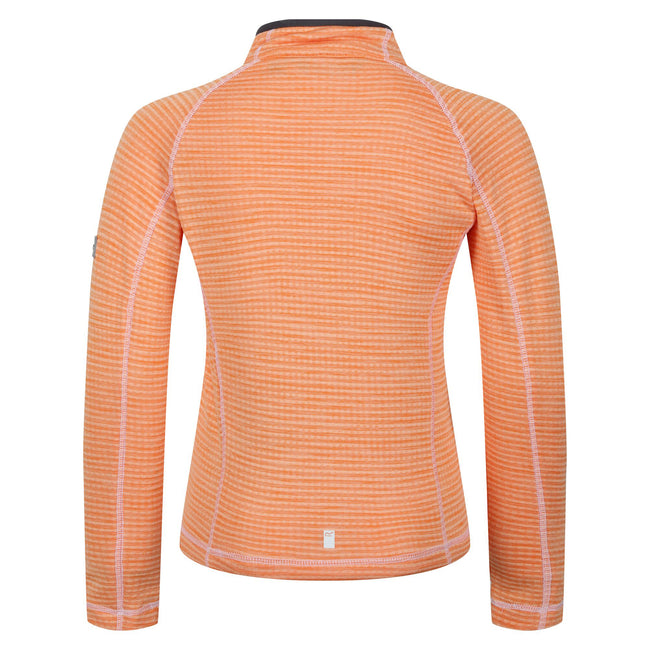 Apricot Crush - Back - Regatta Childrens-Kids Berley Half Zip Long Sleeved Top