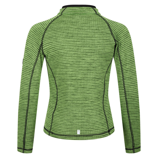 Jasmine Green - Back - Regatta Childrens-Kids Berley Half Zip Long Sleeved Top