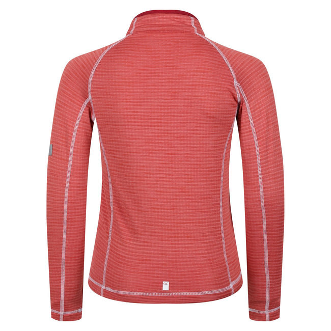 Mineral Red - Back - Regatta Childrens-Kids Berley Half Zip Long Sleeved Top