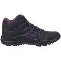 Black-Prune - Back - Regatta Womens-Ladies Edgepoint Waterproof Walking Boots