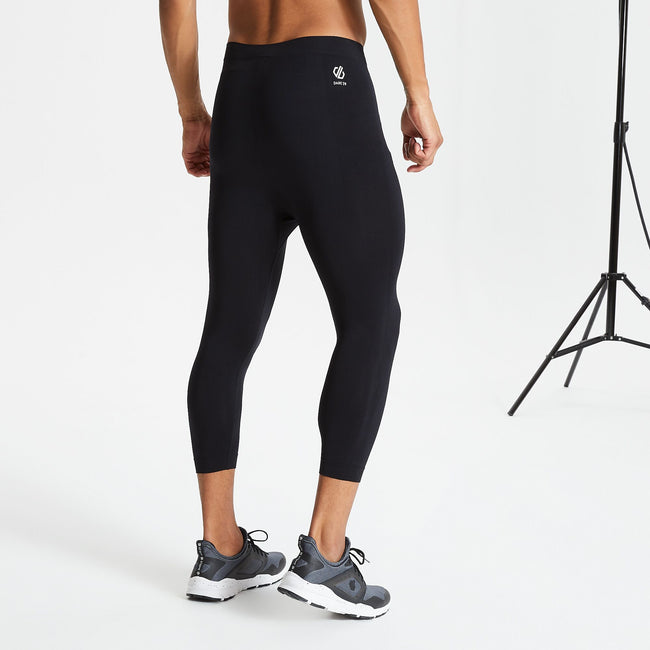 Black - Side - Dare 2B Mens In The Zone 3-4 Base Layer Leggings
