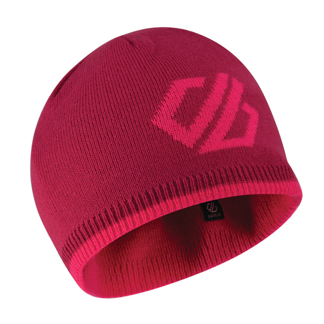 Fuchsia-Cyber Pink - Front - Dare 2B Childrens-Kids Frequent Beanie Hat