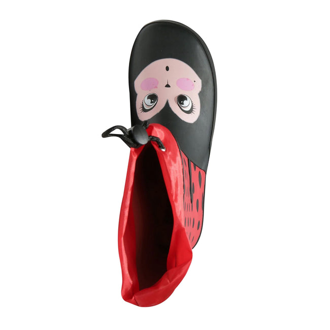 Red-Black - Pack Shot - Dare 2B Childrens-Kids Mudplay Dinosaur Wellingtons