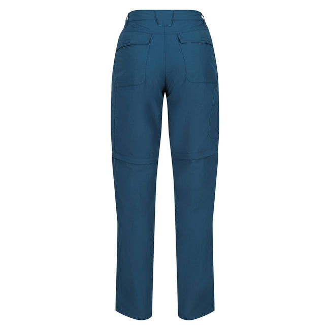 Moroccan Blue - Back - Regatta Womens-Ladies Chaska II Zip Off Trousers