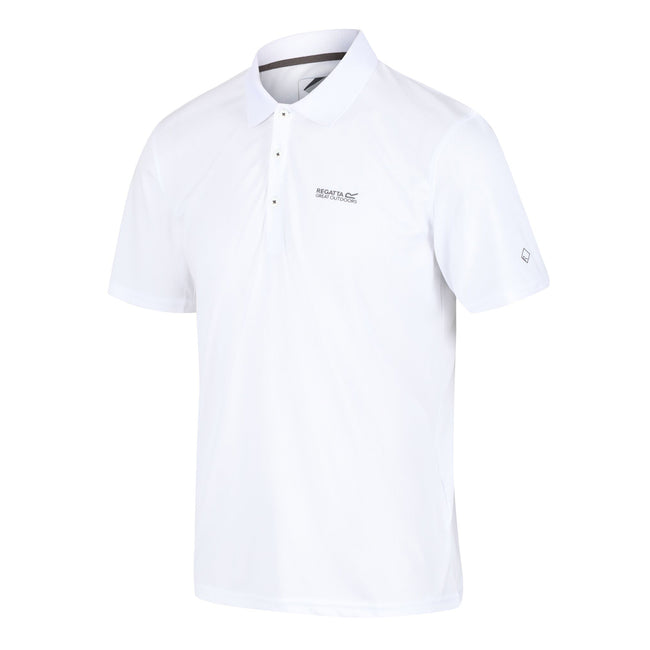 White - Side - Regatta Mens Maverick V Active Polo Shirt