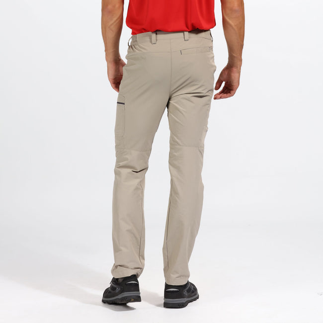 Parchment White - Side - Regatta Mens Highton Zip Off Walking Trousers