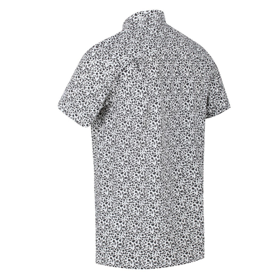 White-Ash-Floral - Close up - Regatta Mens Mindano V Short Sleeved Checked Shirt