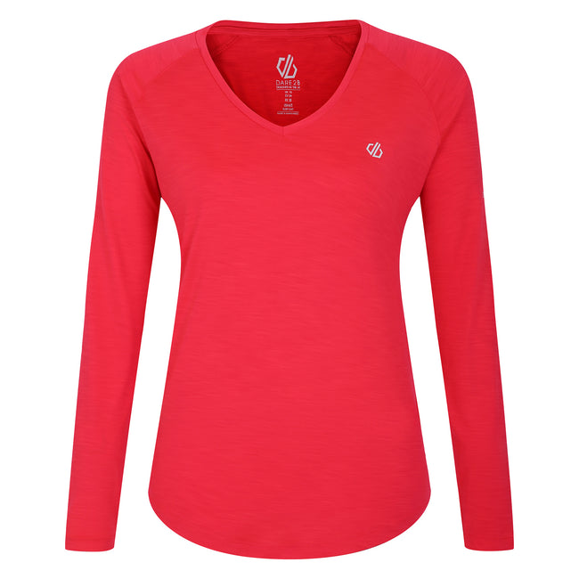 Neon Pink - Front - Dare 2B Womens-Ladies Discern Long Sleeve T-Shirt