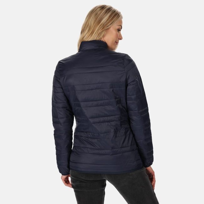 Navy-French Blue - Side - Regatta Professional Womens-Ladies Quilted Baffled Jacket