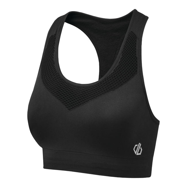 Black - Side - Dare 2b Womens-Ladies Dont Sweat It Sports Bra
