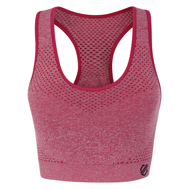 Berry Pink Marl - Front - Dare 2b Womens-Ladies Dont Sweat It Sports Bra
