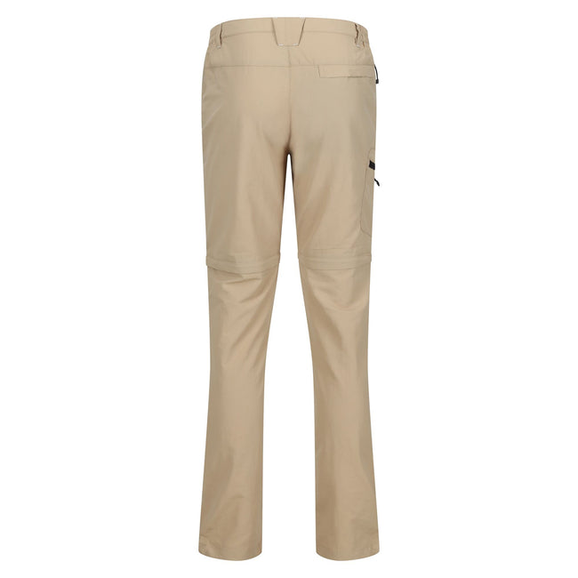 Oat - Back - Regatta Mens Leesville II Zip Off Trousers