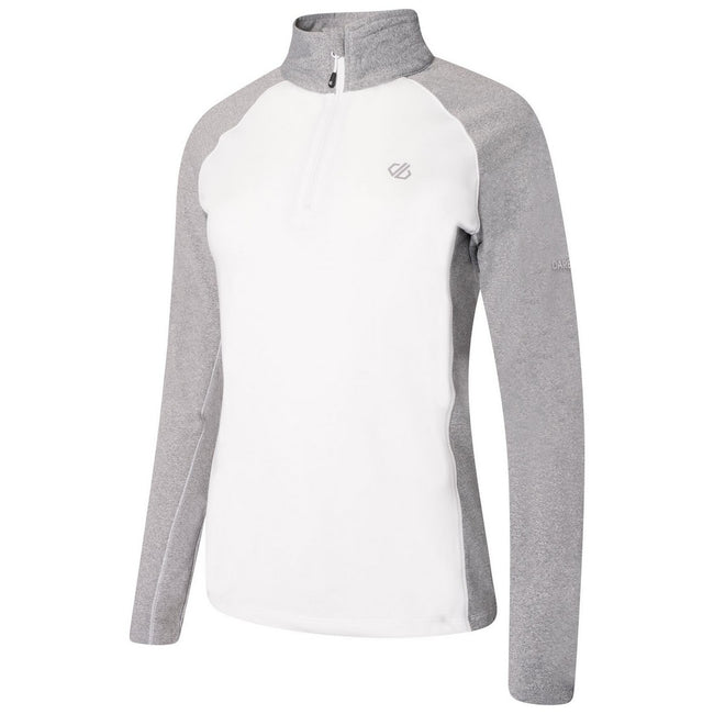 White-Ash - Pack Shot - Dare 2B Womens-Ladies Involved II Half Zip Midlayer