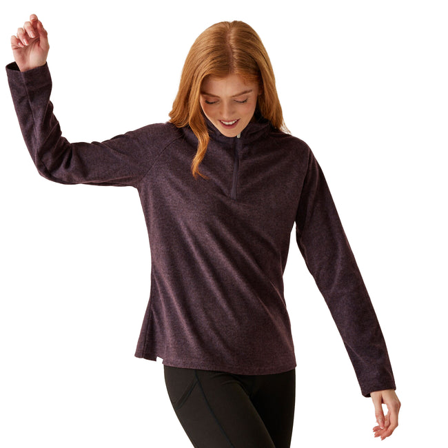 Deep Plum - Side - Regatta Womens-Ladies Pimlo Half Zip Fleece