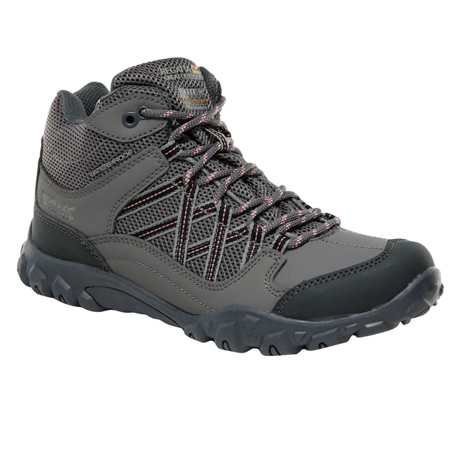 Granite-Apricot - Front - Regatta Childrens-Kids Edgepoint Boots
