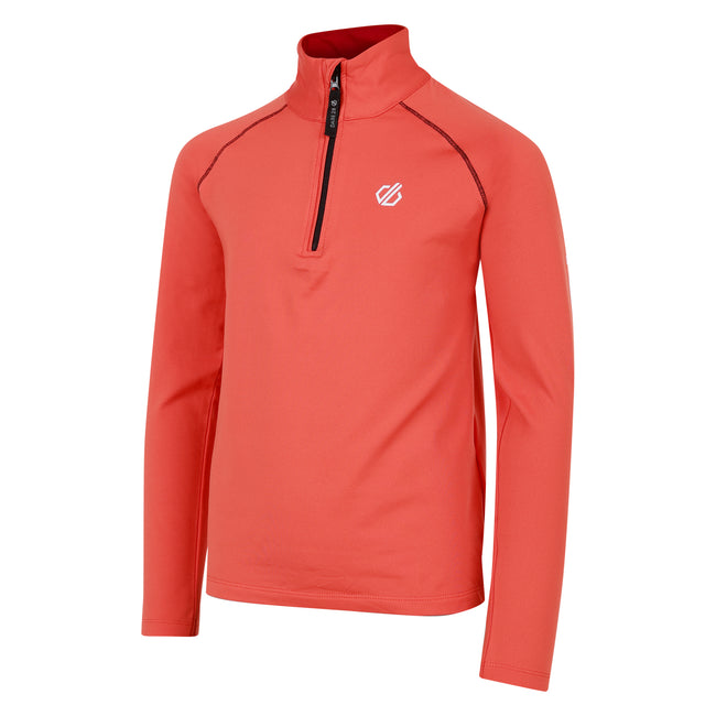 Orange Rust - Side - Dare 2B Childrens-Kids Consist II Thermal Top