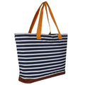 Navy Stripe - Back - Regatta Stamford Beach Tote Bag