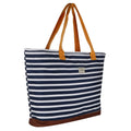 Navy Stripe - Side - Regatta Stamford Beach Tote Bag