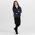 Navy - Side - Regatta Professional Childrens-Kids Thermal Insulated Jacket