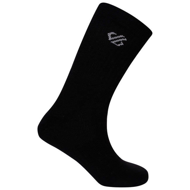Black - Front - Dare 2B Unisex Adult Essentials Sports Ankle Socks (Pack of 3)