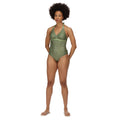 Green Fields - Back - Regatta Womens-Ladies Flavia Polka Dot One Piece Swimsuit