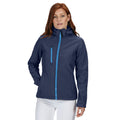 Navy-French Blue - Side - Regatta Professional Womens-Ladies 3 Layer Membrane Soft Shell Jacket